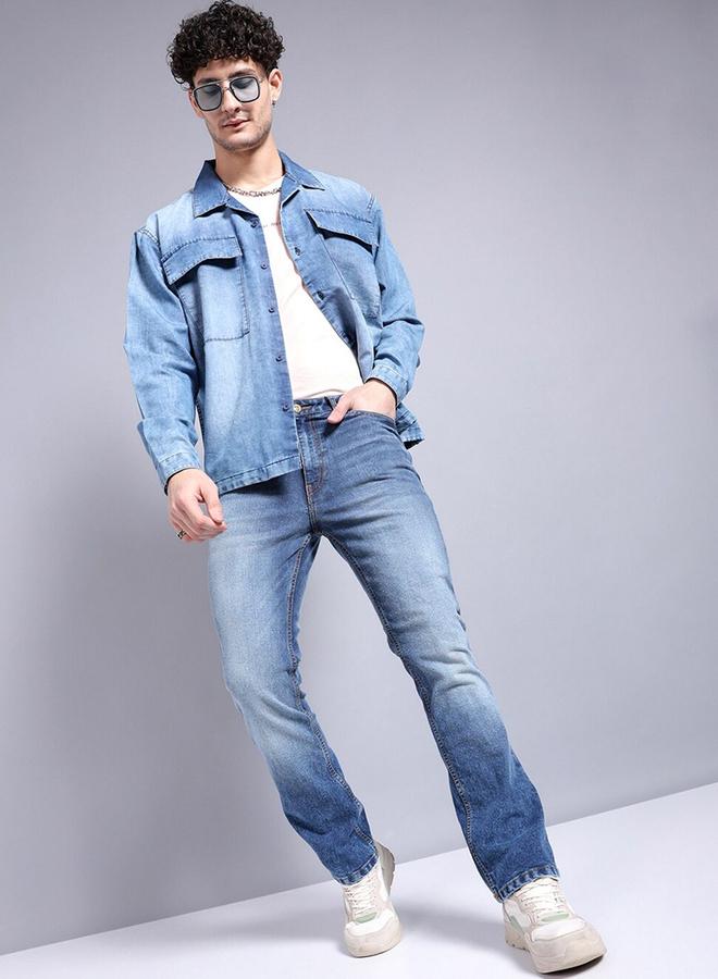 The Indian Garage Co Men Mid Wash Stretchable Jeans - Image 5