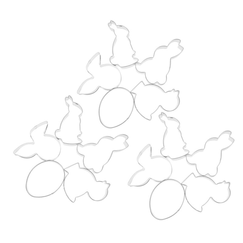 Stainless Steel Easter Cookie Stamps 15PCS Baking Molds For Cookies Fudge Crafts - Image 2
