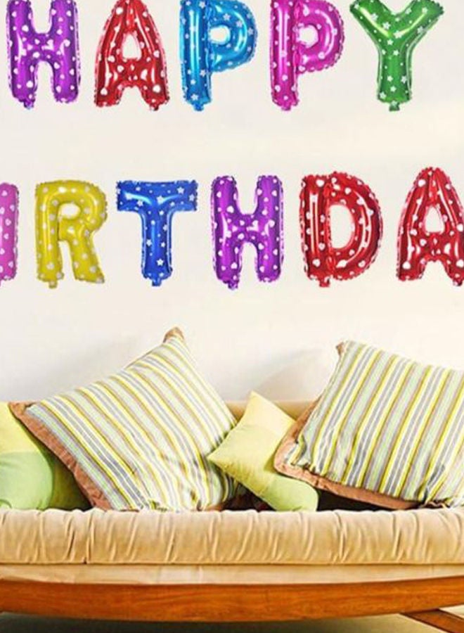 نيبمينينت طقم بالونات شكل "Happy Birthday" من 13 قطعة - Image 2