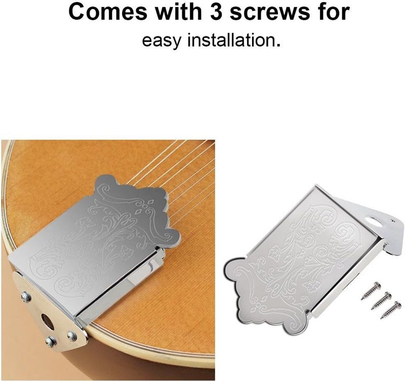 Bnineteenteam Mandolin Tailpiece Mandolin Tailpiece Cover Replacement with Screws Instrument Accessory - Image 4