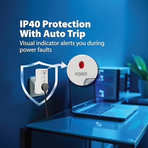 Havells محول هافيلز 16 أمبير 30 مللي أمبير PRCD (أبيض) - هيكل بلاستيكي، أمان تلقائي ضد الصدمات الكهربائية للأجهزة - حماية ذكية ومحسّنة ضد الصدمات الكهربائية، يتطلب دعم 16A MCB/فيوز، وفقًا لإرشادات IEC 61540. - Image 4