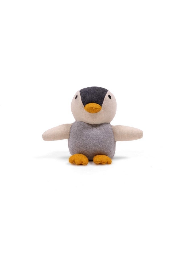 Pluchi Rocky - The Penguin Multicolor 100% Cotton Knitted Stuffed Soft Toys for Babies/Kids, 29 Cm x 24 Cm - Image 1