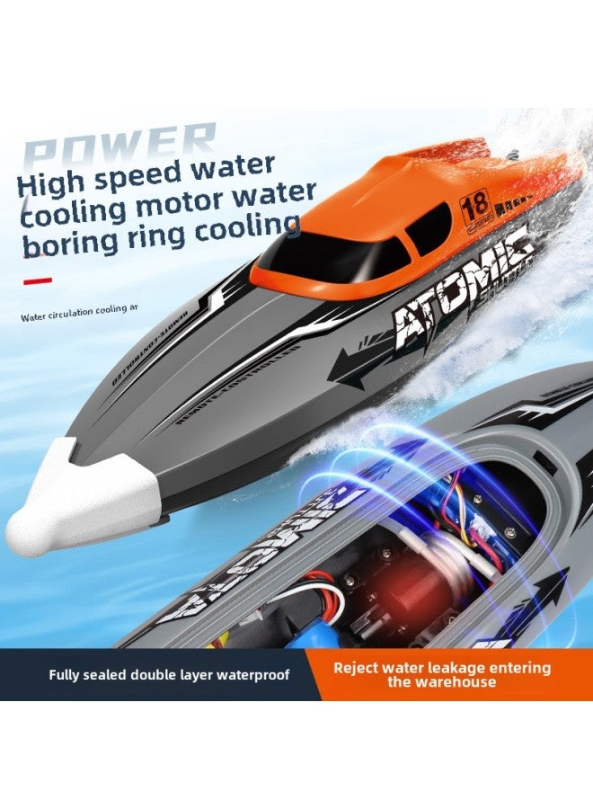 High-speed Remote Control Boat 2.4G Remote Control Electric Speedboat Capsize Reset Water Racing Children's Toy Boat-Color:Blue - Image 5