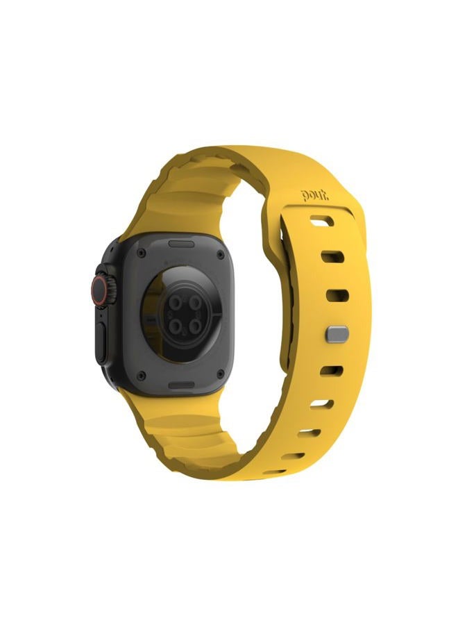 Pout BandLoop Sport, Compatible with Apple Watch 49/46/45/44/42(S1–S3)mm & Ultra/Ultra 2/Ultra 3 – Lightweight Breathable Silicone Band with Ventilation, Pin-and-Tuck Closure, Sweatproof Waterproof - Image 2