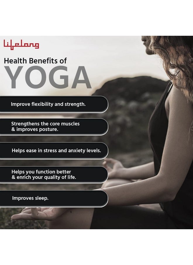 Lifelong Lifelong Yoga mat for Women & Men EVA Material 4mm Anti-Slip Yoga Mat for Gym Workout|Exercise Mat For Home Gym|Yoga Mat For Gym Workout and Yoga Exercise (6 Months Warranty)  - Image 2