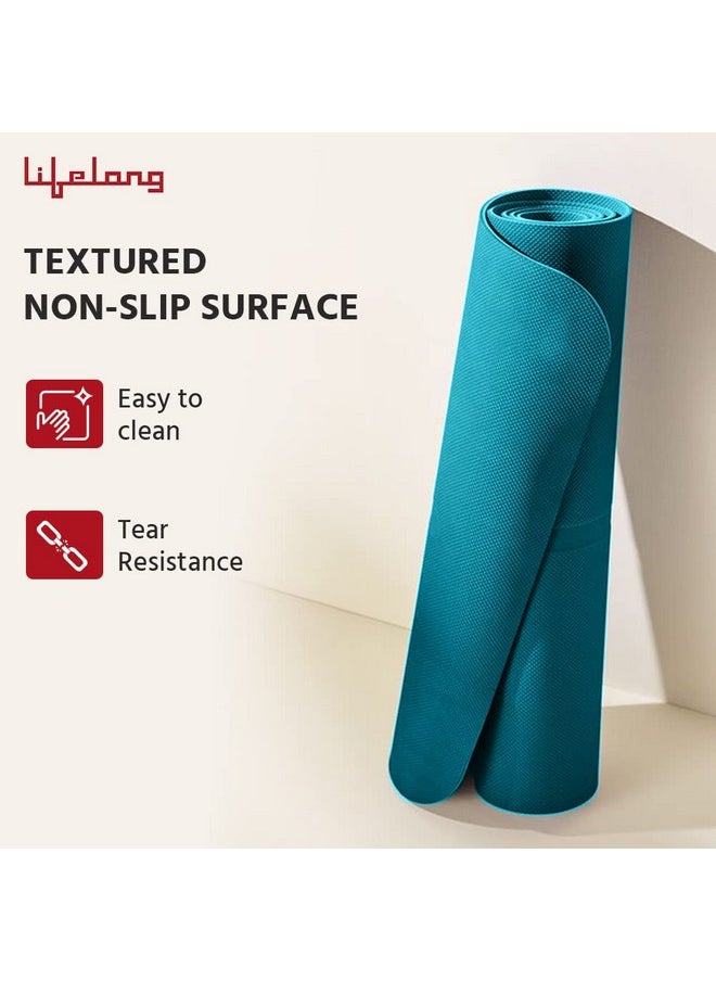 Lifelong Lifelong Yoga mat for Women & Men EVA Material 4mm Anti-Slip Yoga Mat for Gym Workout|Exercise Mat For Home Gym|Yoga Mat For Gym Workout and Yoga Exercise (6 Months Warranty)  - Image 3
