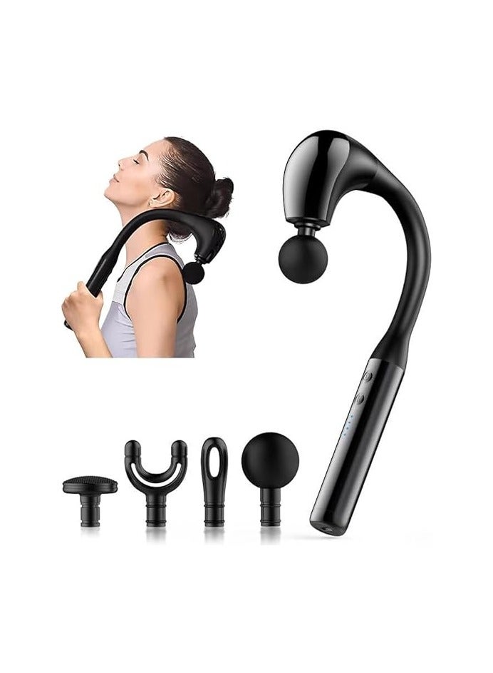 Revolutionary U-Shaped Massage Gun Back Massager for Pain Relief Deep Tissue Body Massager for Neck, Shoulder, Leg-Reach Every Muscle with Ease, Glossy Black - Image 1