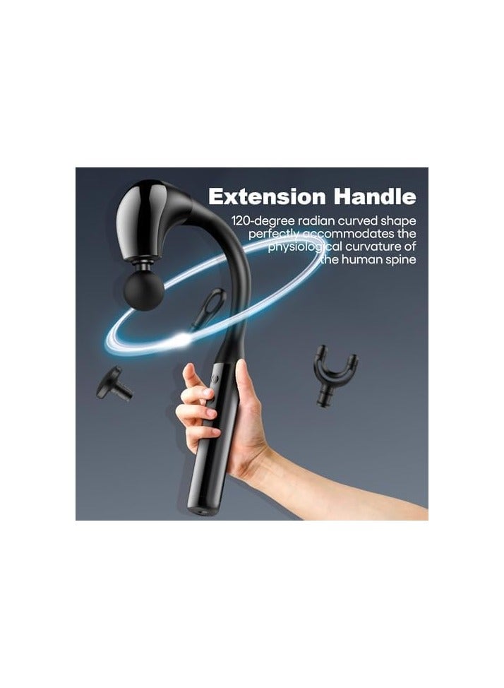 Revolutionary U-Shaped Massage Gun Back Massager for Pain Relief Deep Tissue Body Massager for Neck, Shoulder, Leg-Reach Every Muscle with Ease, Glossy Black - Image 3