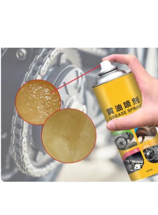 بخاخ شحم سائل، زيت تشحيم مقاوم لدرجات الحرارة العالية، بخاخ شحم تشحيم للمحامل والتروس الميكانيكية لمنع الصدأ 455 مل - Image 2