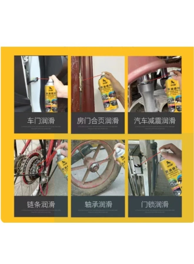 بخاخ شحم سائل، زيت تشحيم مقاوم لدرجات الحرارة العالية، بخاخ شحم تشحيم للمحامل والتروس الميكانيكية لمنع الصدأ 455 مل - Image 3