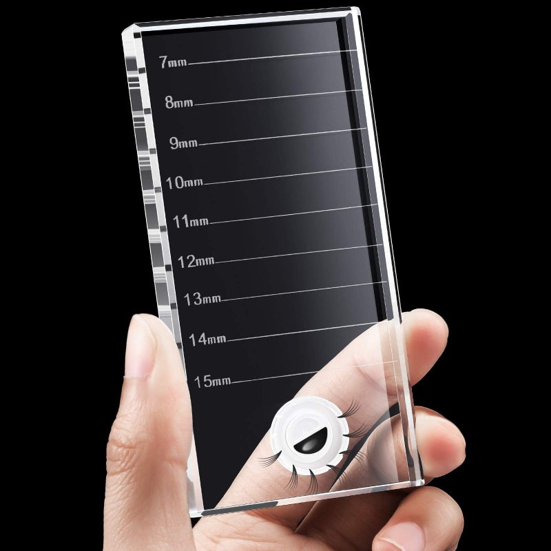 Maitys Eyelash Crystal Pallet Eyelash Extension Pallet Bigger Size Glass False Lash Tray Strip Adhesive Glue Holder (4 x 2 x 0.4 Inch,Clear) - Image 1
