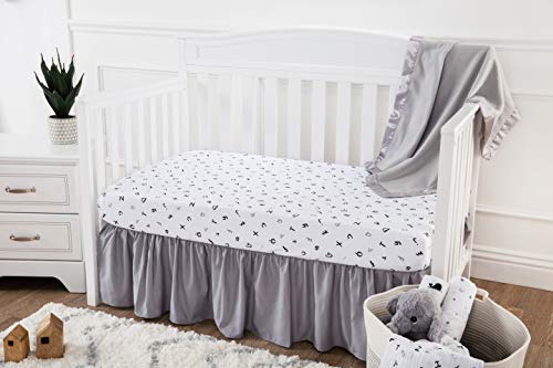 TL Care Fleece Blanket with Silk-Like Satin Trim, Soft, Warm & Cozy, Gray, 30" x 40" for Boys and Girls, Perfect for Baby Carrier, Stroller, Travel and Gifting - Image 3