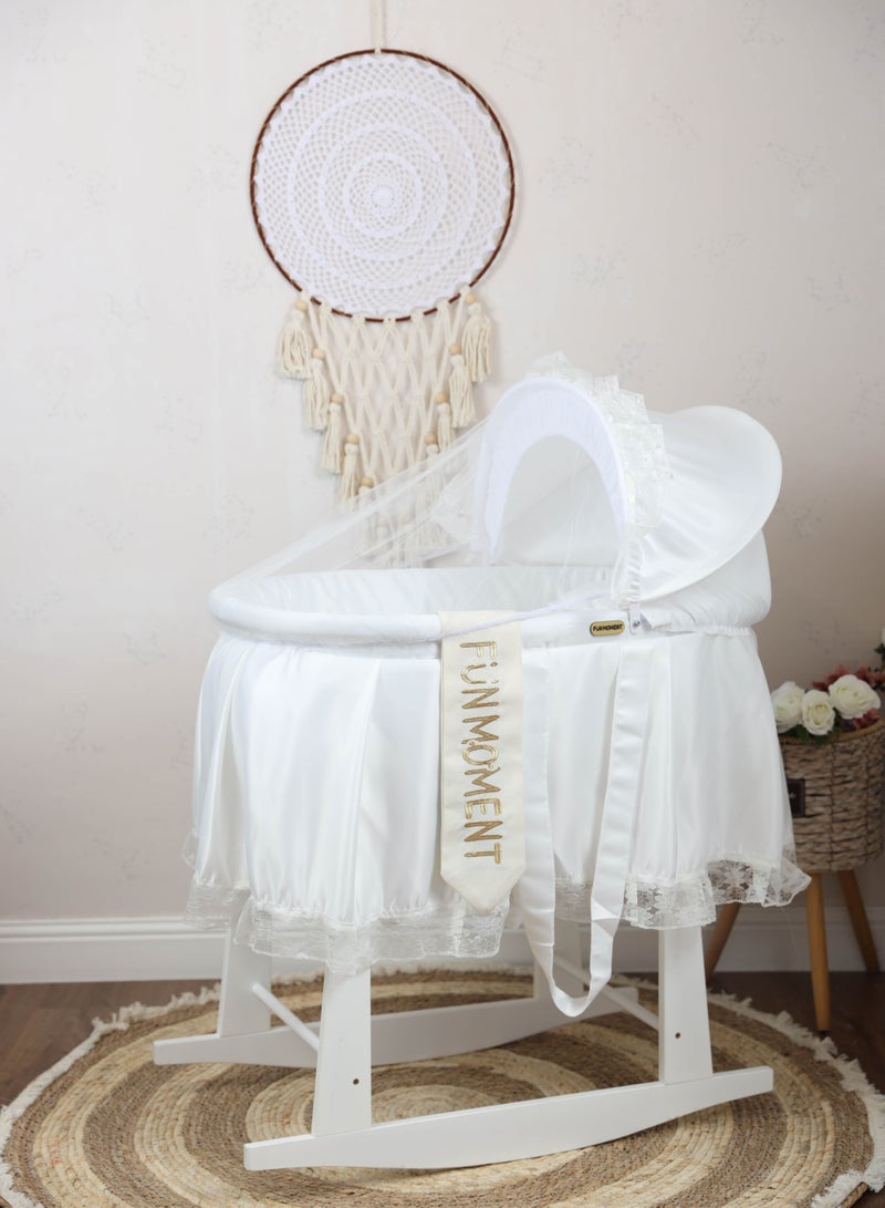 FUN MOMENT Moses basket bed with white vibrator holder  - Image 1
