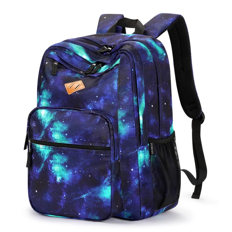 ZORFIN 26L Backpack for College, and Travel: Water Resistant Bookbag - Cyberspace Galaxy - Image 1