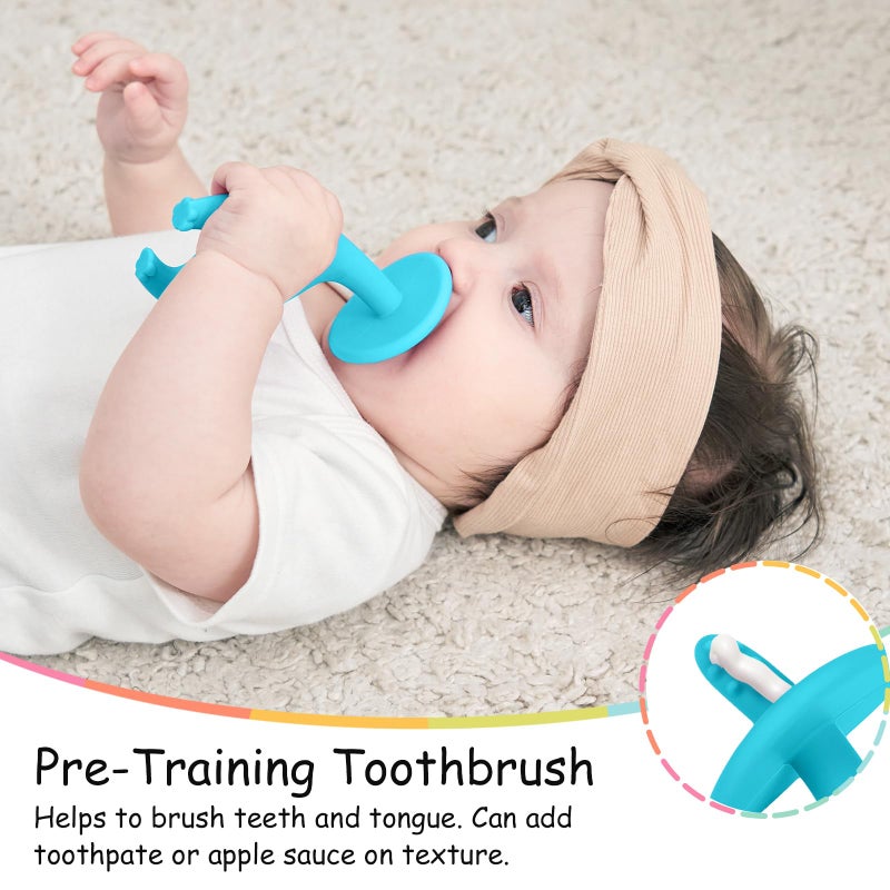 Mombella Baby Teething Toys for Babies 3-12 Months with Attachment to Clip, Mombella Elephant Baby Teether Toys 6 Month Old, Soft Silicone Infant Chew Toy 9 Months Teething Relief, Ideal Newborn Gifts, Blue - Image 5