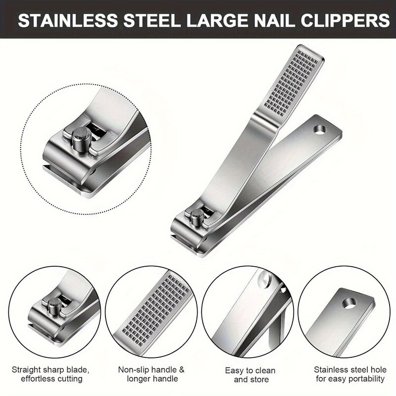 Stainless Steel Nail Clippers 3pcs For Home Manicure Pedicure Clean - Image 2