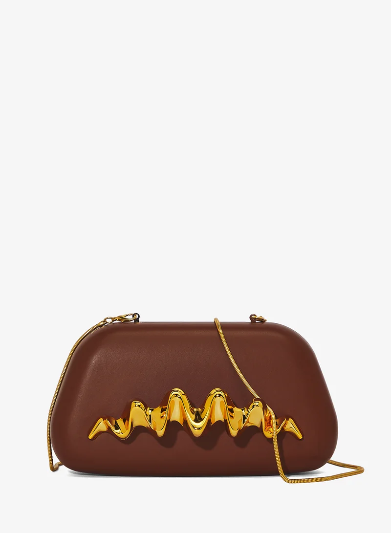 Gold Accent Detailed Clutch