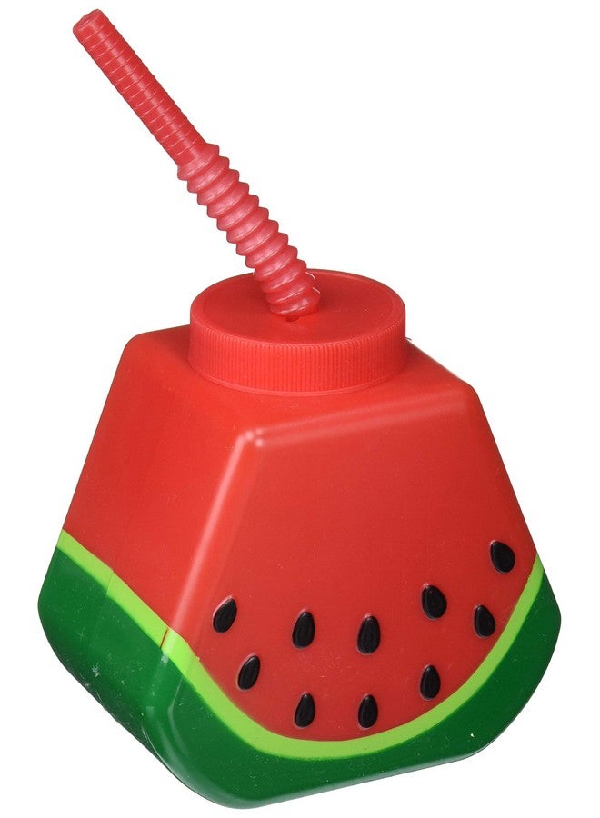 Amscan Delightful Green & Red Watermelon Sippy Cup - 22oz (1 Pc.) - Leak-Proof & Unique Design - Ideal for Any Event