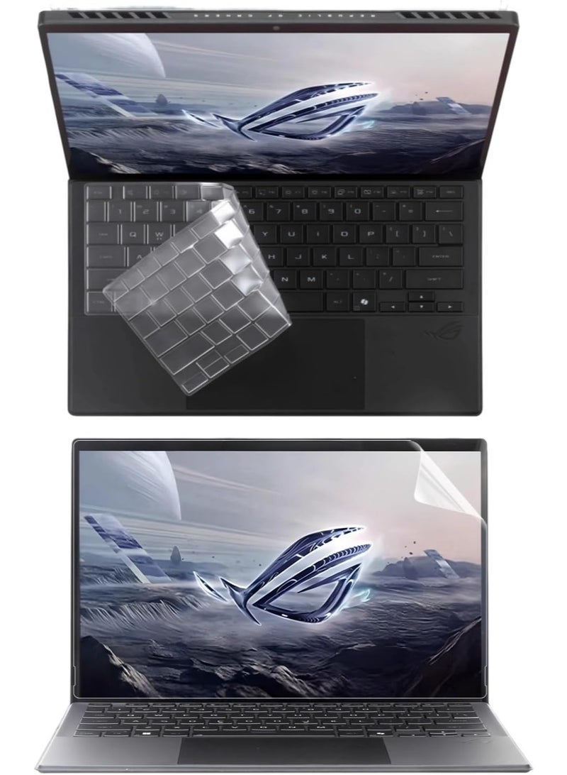 general Compatible with the 13.4-inch ASUS ROG Flow Z13 (2025) GZ302E Highly Transparent TPU Silicone Laptop Keyboard Cover and HD Scratch-Resistant Screen Protector - Image 1