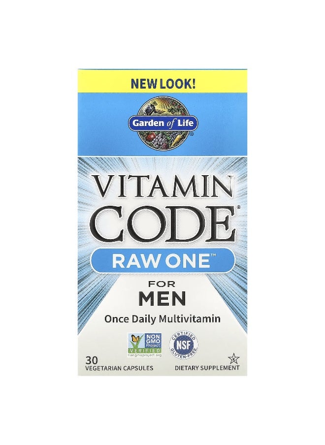 Garden of Life Garden of Life, Vitamin Code, Raw One For Men Once Daily Multivitamin, 30 Vegetarian Capsules  - Image 1