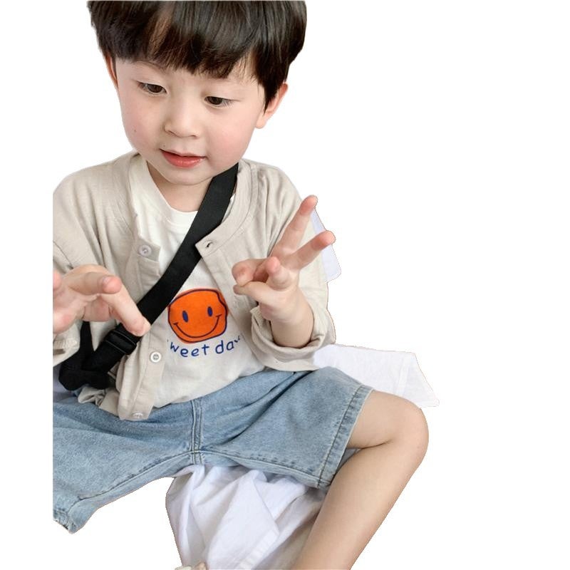 جينز صيفي للأولاد، نقش كرتوني، أزرق فاتح، مقصوص - Image 5