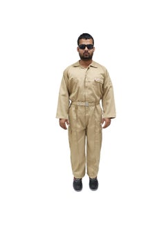 TAHA Durable Twill Beige Protective Coverall - Comfortable and Reliable for Industrial and Workplace Safety Workwear | Size-L  - Image 4