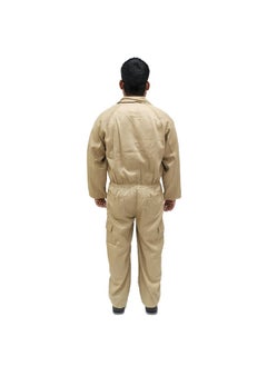TAHA Durable Twill Beige Protective Coverall - Comfortable and Reliable for Industrial and Workplace Safety Workwear | Size-L  - Image 2