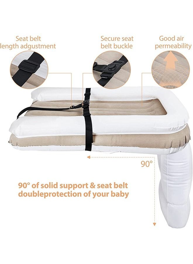 Arabest - Inflatable Airplane Bed for Kids, Flyaway Plane Bed for Toddler Travel,Adjustable Hight Baby Bed Fits Most Airplane Economy Seats, Car Seat, Convenient and Safe Child Sleeper Bed - Image 1