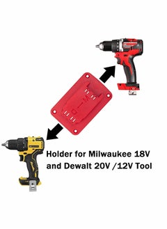 Y&D Tool holder, 5 Packs Holder Mount for Milwaukee M18 Tool, Also Fit Dewalt 20V, 12V Drill Holder, Hanger (Lot of 5, Red)  - Image 3