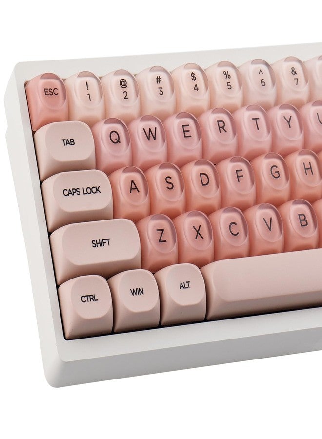 Hyekit PBT Keycaps MOA Profile Liquid Foundation Cute Keycaps 132 Keys Semi-Translucent Matte Crystalsi Keycap Set for Cherry MX Magnetic Switches Mechanical Keyboard - Image 1