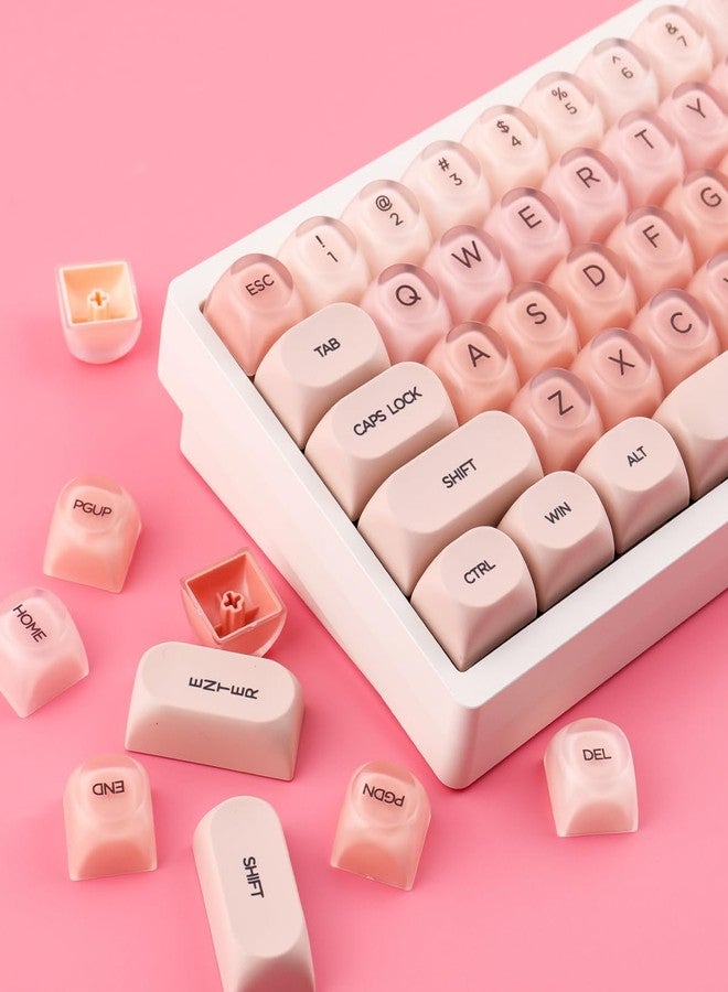 Hyekit PBT Keycaps MOA Profile Liquid Foundation Cute Keycaps 132 Keys Semi-Translucent Matte Crystalsi Keycap Set for Cherry MX Magnetic Switches Mechanical Keyboard - Image 4