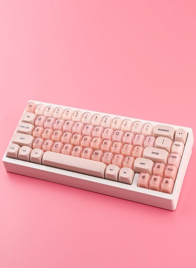 Hyekit PBT Keycaps MOA Profile Liquid Foundation Cute Keycaps 132 Keys Semi-Translucent Matte Crystalsi Keycap Set for Cherry MX Magnetic Switches Mechanical Keyboard - Image 3