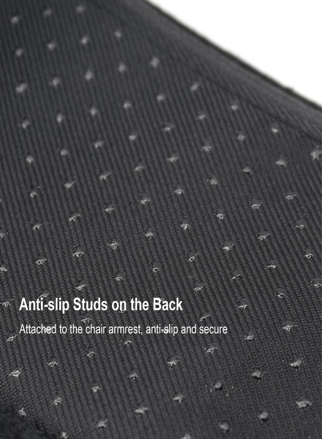 Wheelchair Armrest Pads 2-Pack - Soft Velvet Arm Covers for Elbow Support & Pressure Relief - Universal Fit Padding for Seniors & Office Chairs - Non-Slip, Washable - Image 3