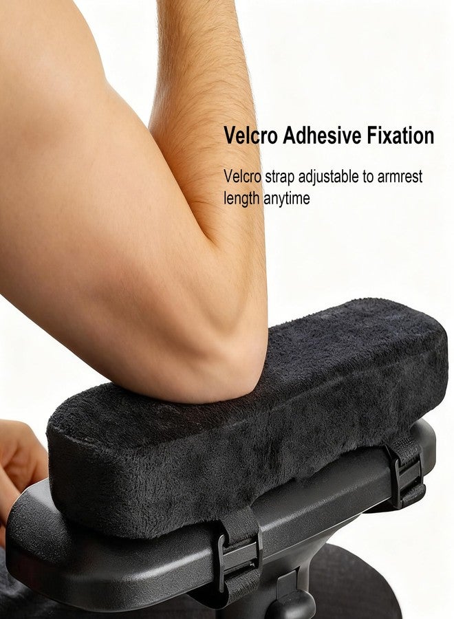 Wheelchair Armrest Pads 2-Pack - Soft Velvet Arm Covers for Elbow Support & Pressure Relief - Universal Fit Padding for Seniors & Office Chairs - Non-Slip, Washable - Image 4