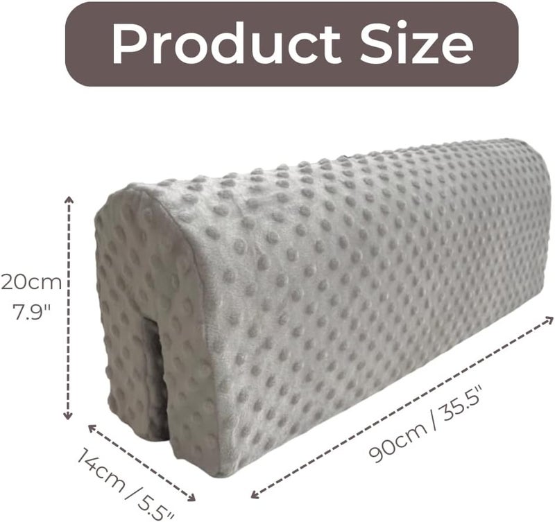 Wonder Space Toddlers Bed Rail Bumpers Protecter  Childrens Bed Guardrail Padding  AntiCollision  Increased Height  Fall Prevention  Easy Installation Enhanced Safety Mostly Fit Grey 3ft - Image 3