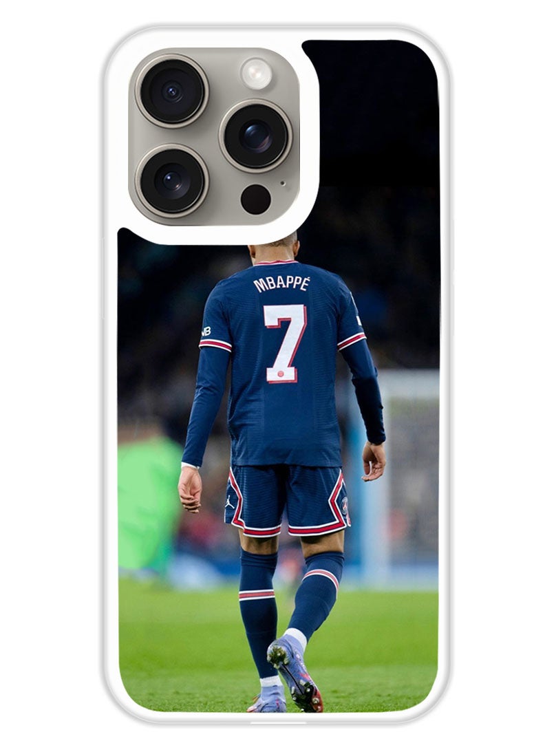 Theodor Protective Case Cover For APPLE IPHONE 15 Pro Mbappe 4 (White Bumper) - Image 1