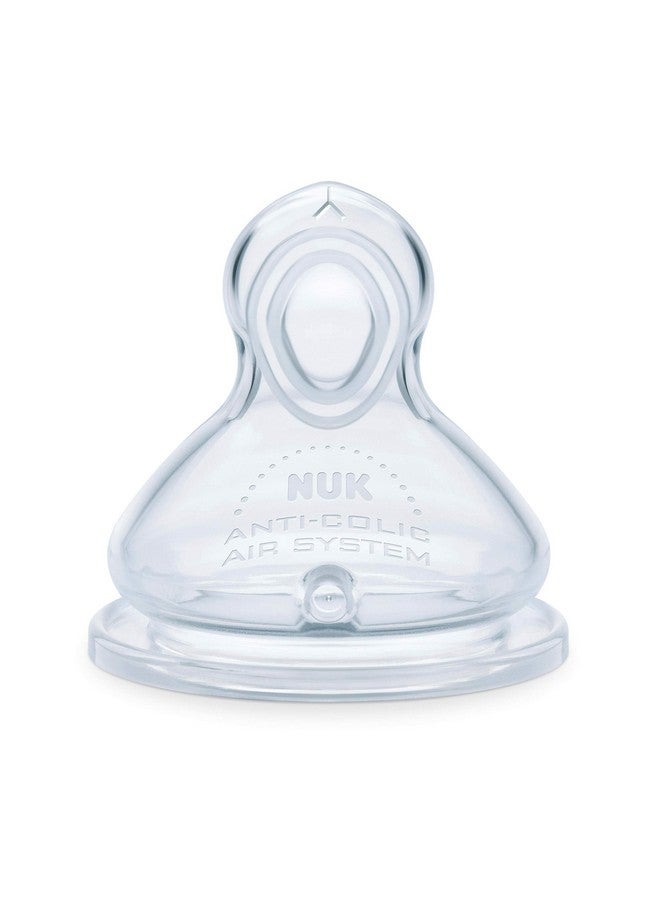 NUK Smooth Flow Anti Colic Baby Bottle Nipples Size 2 (6+ Months) Medium Flow 2 Pack  - Image 1