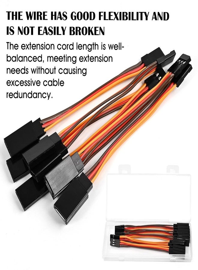 Dirvcp 5-Pack Servo Y Splitter Cable, 1 Female to 2 Male JR/Futaba Style Extension Harness Lead Wire, 4.45 inch（11.3CM 22-AWG for RC Cars, Boats, Drones, Airplane Models - Image 5