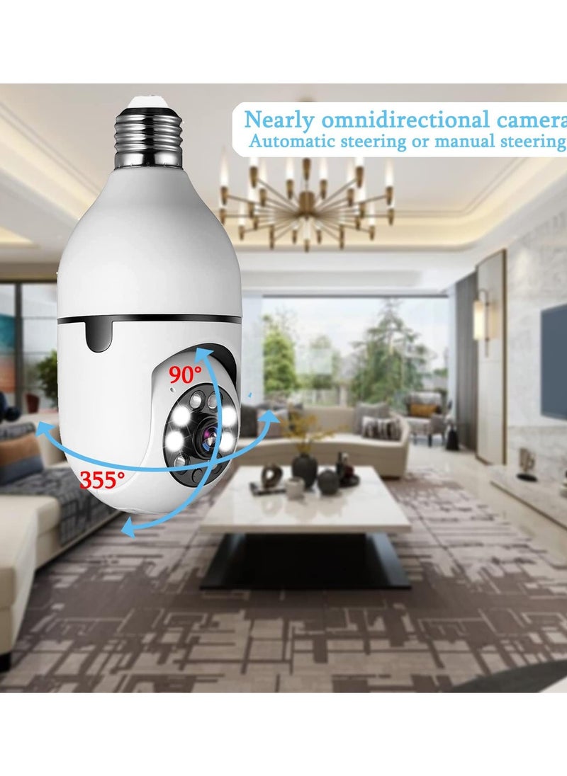 Generic - Surveillance Camera LED Light Bulb Camera 360° WiFi Security Spotlight Automatic Human Tracking Night Vision - Image 1