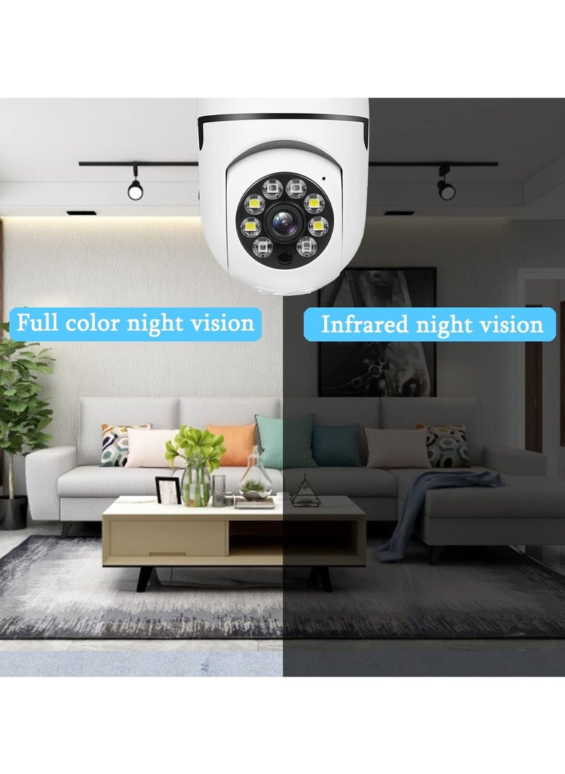 Generic - Surveillance Camera LED Light Bulb Camera 360° WiFi Security Spotlight Automatic Human Tracking Night Vision - Image 1