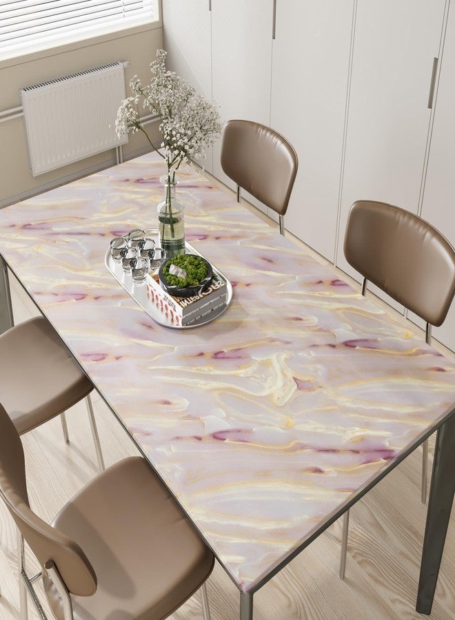 CRE8TIVE Matte Gold Pink Marble Contact Paper 12"x80" Liquid Marble Wallpaper for Kitchen Countertop Peel and Stick Wallpaper Removable Self Adhesive Vinyl Warp for Bathroom Cabinets Desks Table Tops - Image 3