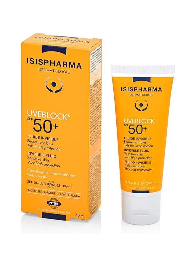 ISIS PHARMA آي إس آي إس فارما يوفبلوك SPF50+ لمسة جافة غير مرئية 40 مل — واقي شمس عالي الحماية بلمسة غير لامعة - Image 2