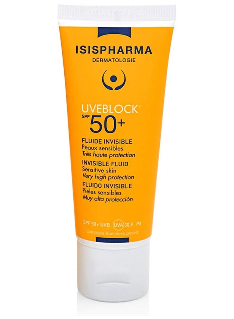 ISIS PHARMA آي إس آي إس فارما يوفبلوك SPF50+ لمسة جافة غير مرئية 40 مل — واقي شمس عالي الحماية بلمسة غير لامعة - Image 1