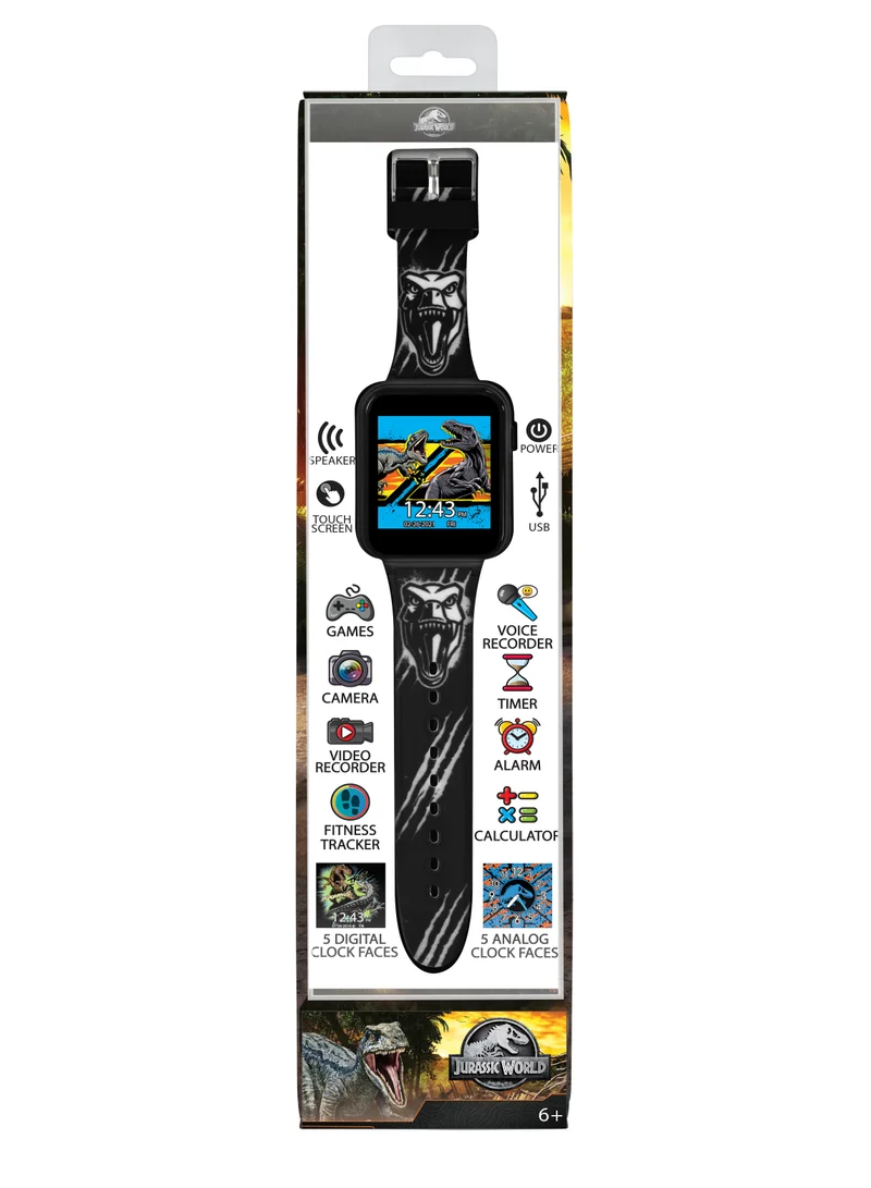 JURASSIC WORLD Jurassic World Boys Smart Watch black Silicone Strap, JRW4041ARG