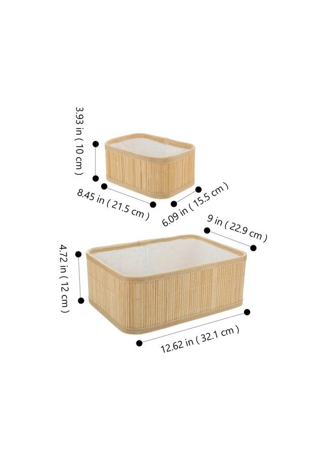 Cabilock 3Pcs Woven Storage Baskets for Organizing Sundries, Decorative Baskets for Shelves, Multi-Purpose Organizer for Kitchen, Bathroom, and Living Room - Image 2