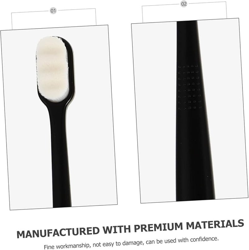 6Pcs Soft Bristle Toothbrush for Adults Ergonomic Design Green Beige Black White Oral Health Care - Image 5