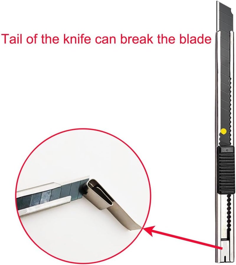 Gebildet 5pcs Right and Left Hand Self-Lock Cutter Knife/Black 9mm Snap Off Blades /60° Blace/SS - Image 4