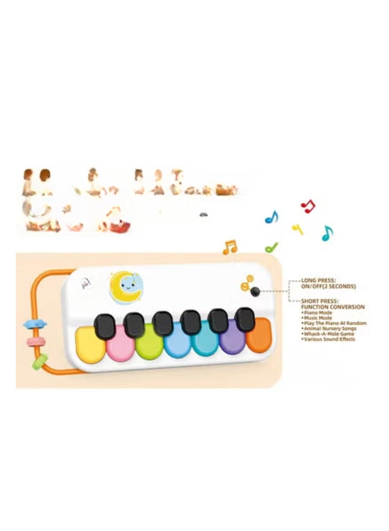 MUMS PLANET 2-in-1 Educational Musical Piano Toy for Kids - Light-Up Piano with Touch Keys and Beaded Disc for Sensory Development - Suitable for Children Ages 3 and Up - New Early Educational Electronic Piano Toys _ Piano Toy_ Educational game for children, skill development game, gift for children, musical educational game_ children's entertainment game, children's games - Image 4