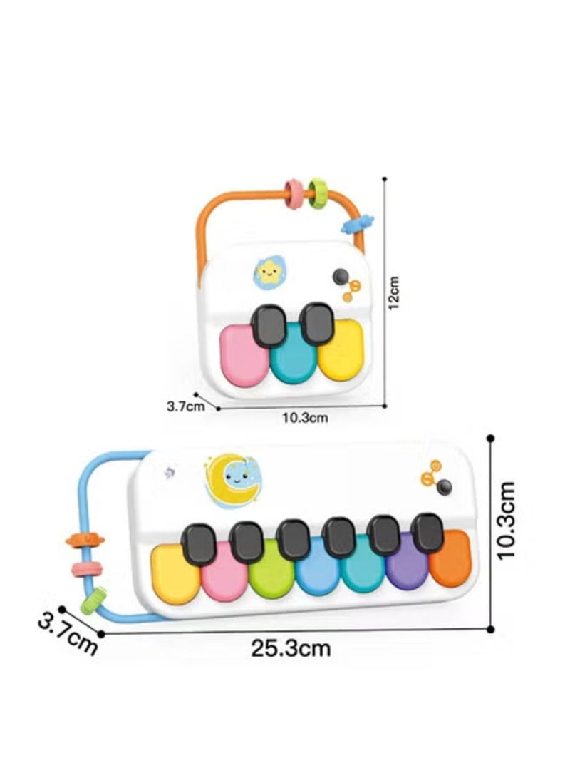 MUMS PLANET 2-in-1 Educational Musical Piano Toy for Kids - Light-Up Piano with Touch Keys and Beaded Disc for Sensory Development - Suitable for Children Ages 3 and Up - New Early Educational Electronic Piano Toys _ Piano Toy_ Educational game for children, skill development game, gift for children, musical educational game_ children's entertainment game, children's games - Image 2