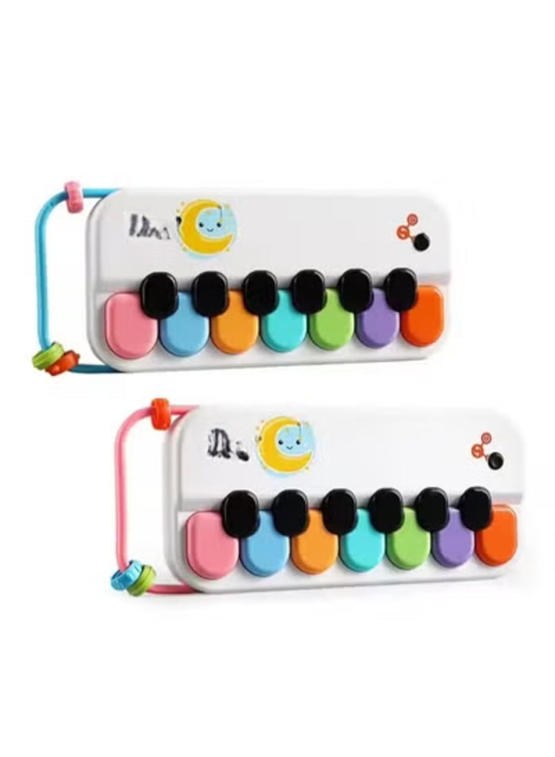 MUMS PLANET 2-in-1 Educational Musical Piano Toy for Kids - Light-Up Piano with Touch Keys and Beaded Disc for Sensory Development - Suitable for Children Ages 3 and Up - New Early Educational Electronic Piano Toys _ Piano Toy_ Educational game for children, skill development game, gift for children, musical educational game_ children's entertainment game, children's games - Image 3